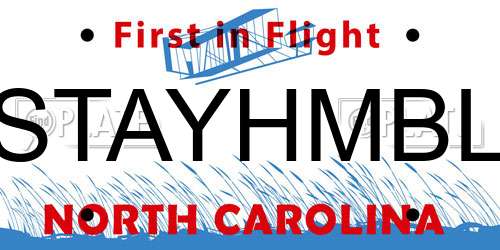 STAYHMBL North Carolina License Plate