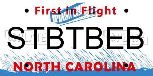 STBTBEB North Carolina License Plate