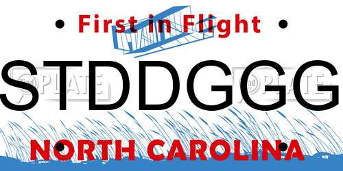 STDDGGG North Carolina License Plate