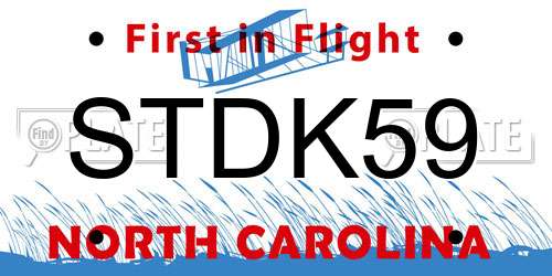 STDK59 North Carolina License Plate