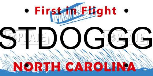 STDOGGG North Carolina License Plate