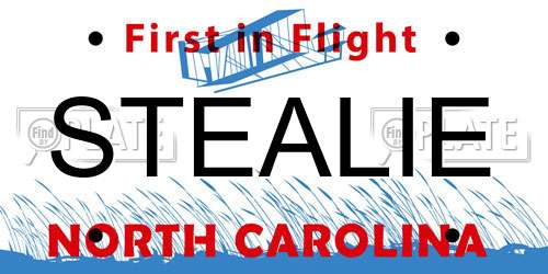 STEALIE North Carolina License Plate