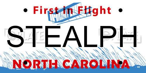 STEALPH North Carolina License Plate