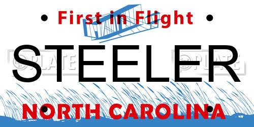 STEELER North Carolina License Plate