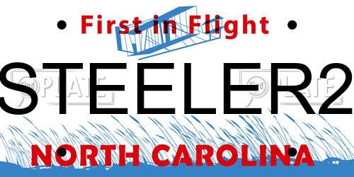 STEELER2 North Carolina License Plate