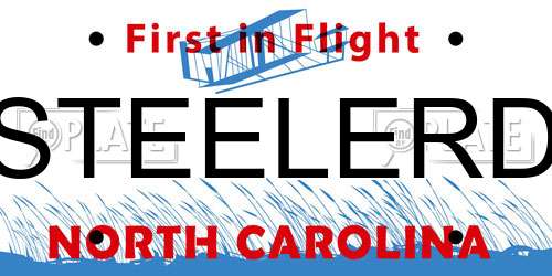 STEELERD North Carolina License Plate