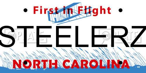 STEELERZ North Carolina License Plate