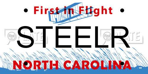 STEELR North Carolina License Plate