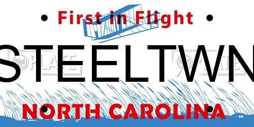 STEELTWN North Carolina License Plate