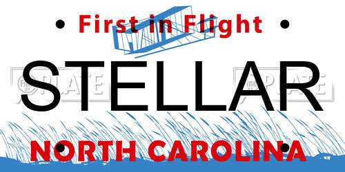 STELLAR North Carolina License Plate