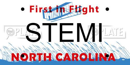 STEMI North Carolina License Plate