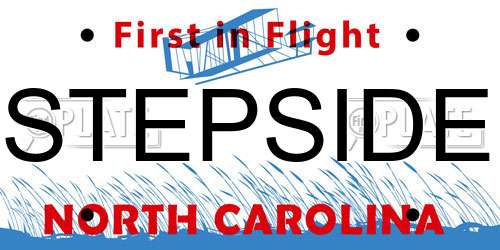 STEPSIDE North Carolina License Plate
