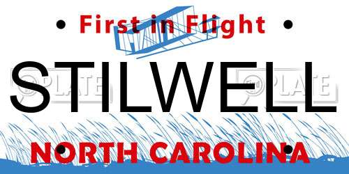 STILWELL North Carolina License Plate