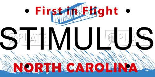 STIMULUS North Carolina License Plate