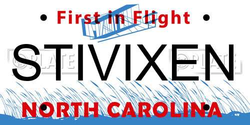 STIVIXEN North Carolina License Plate