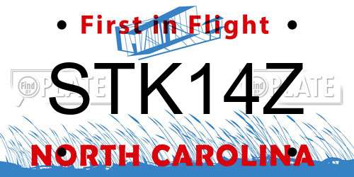 STK14Z North Carolina License Plate