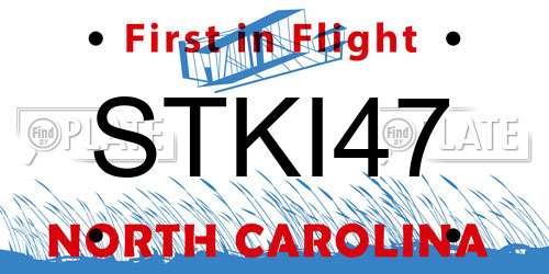 STKI47 North Carolina License Plate