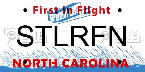 STLRFN North Carolina License Plate