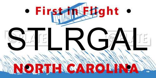 STLRGAL North Carolina License Plate