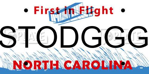 STODGGG North Carolina License Plate