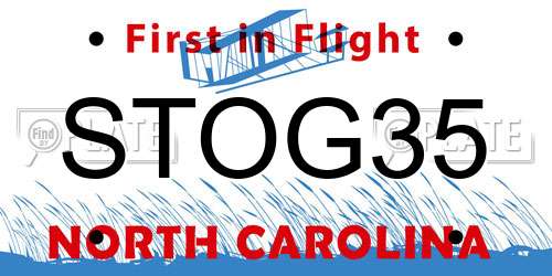 STOG35 North Carolina License Plate