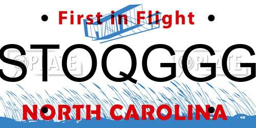 STOQGGG North Carolina License Plate
