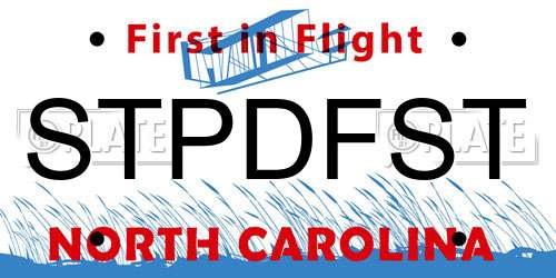 STPDFST North Carolina License Plate