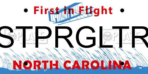 STPRGLTR North Carolina License Plate