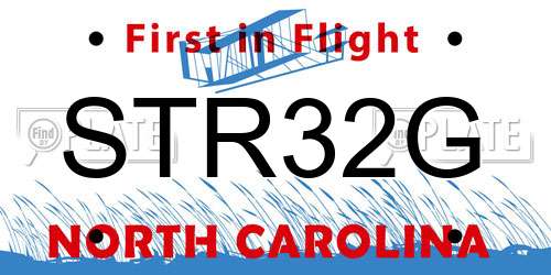 STR32G North Carolina License Plate