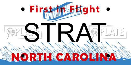STRAT North Carolina License Plate