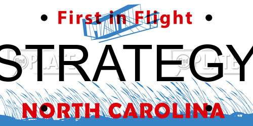 STRATEGY North Carolina License Plate