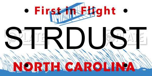 STRDUST North Carolina License Plate