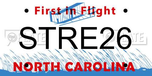 STRE26 North Carolina License Plate