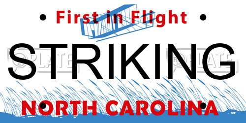 STRIKING North Carolina License Plate