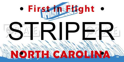 STRIPER North Carolina License Plate