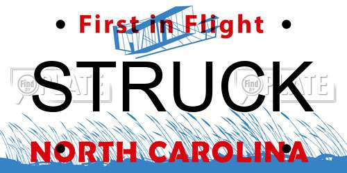 STRUCK North Carolina License Plate