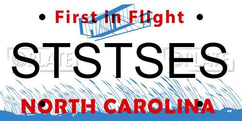 STSTSES North Carolina License Plate