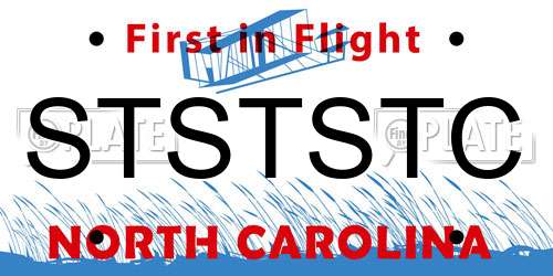 STSTSTC North Carolina License Plate