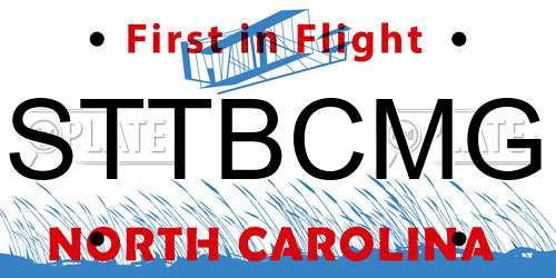 STTBCMG North Carolina License Plate