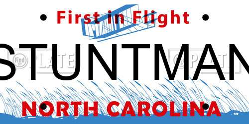 STUNTMAN North Carolina License Plate