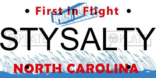 STYSALTY North Carolina License Plate