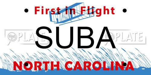 SUBA North Carolina License Plate