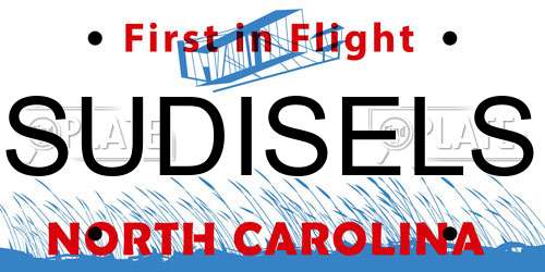 SUDISELS North Carolina License Plate
