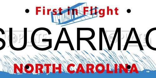 SUGARMAG North Carolina License Plate