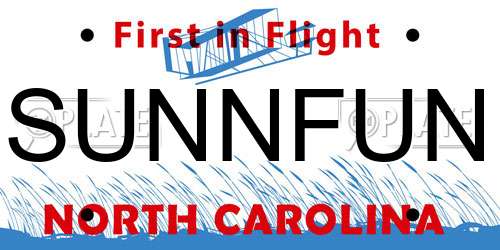 SUNNFUN North Carolina License Plate