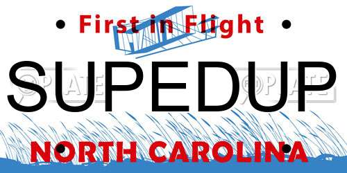 SUPEDUP North Carolina License Plate