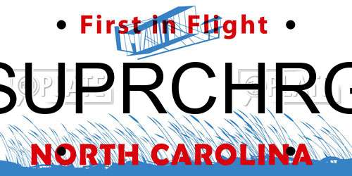 SUPRCHRG North Carolina License Plate