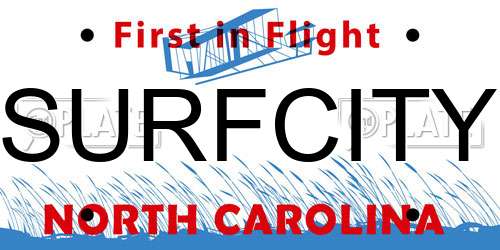 SURFCITY North Carolina License Plate