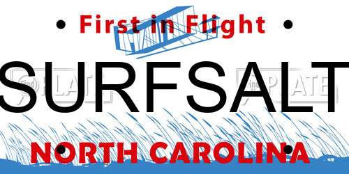 SURFSALT North Carolina License Plate