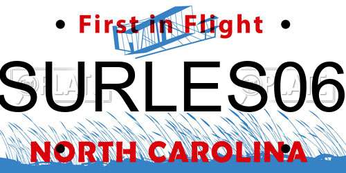 SURLES06 North Carolina License Plate